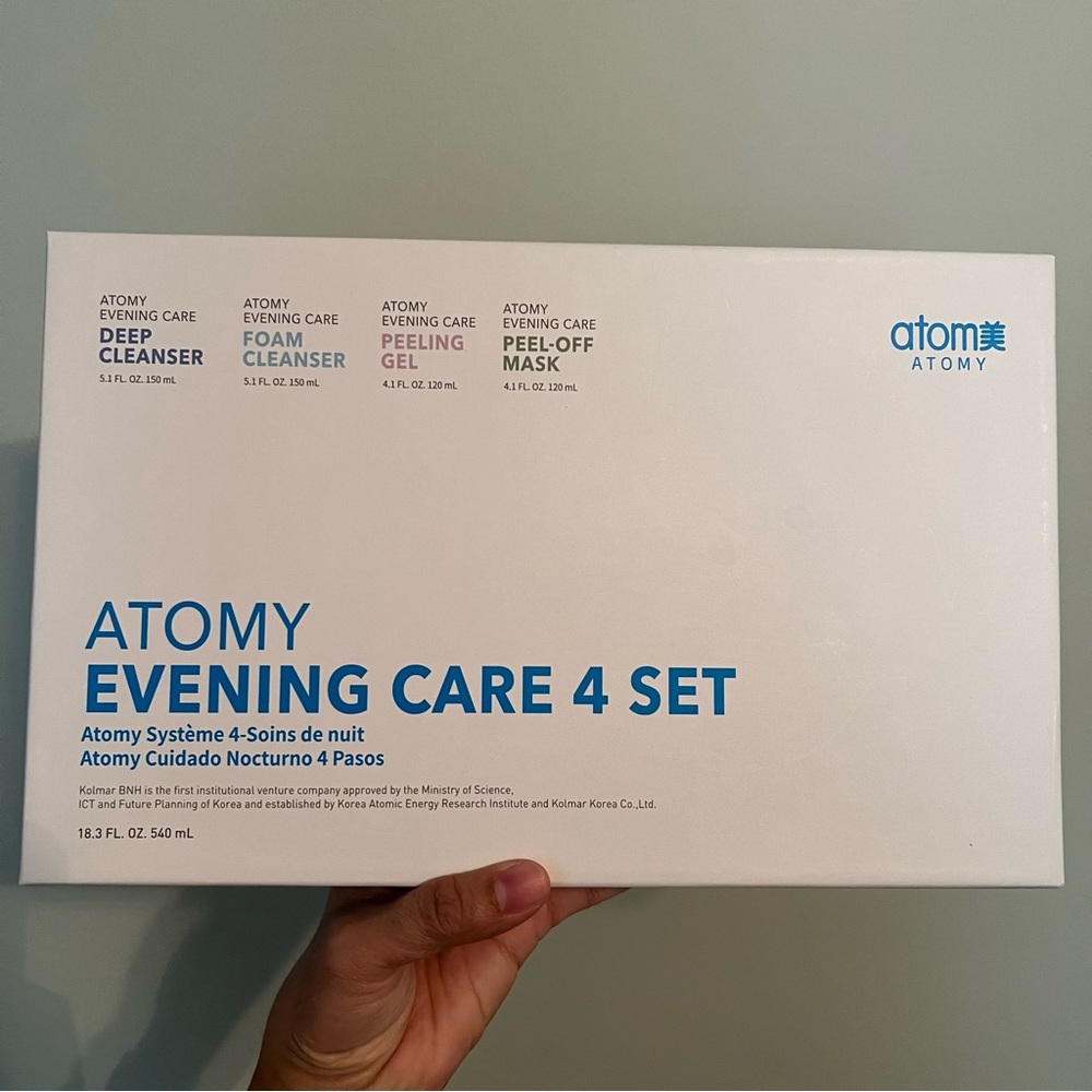 NEW SEALED Atomy evening care 4 set cleanser peeling gel peel-off mask Korean